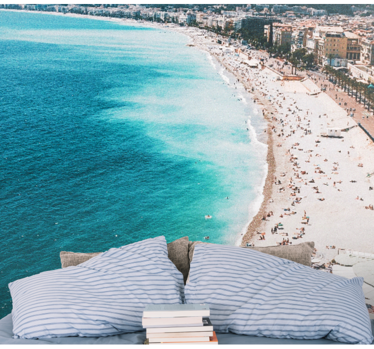 Papel mural ciudades paraíso de playa francés - TenVinilo