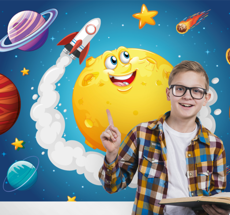 Papel mural fantasía aventura espacial - TenVinilo