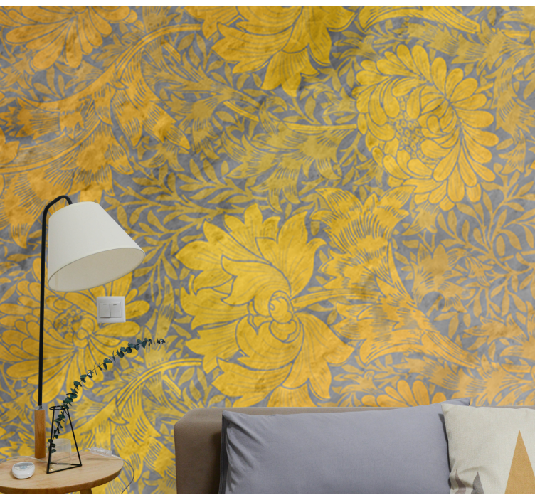 Papel mural flores arreglo de motivos florales - TenVinilo