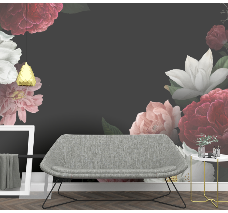 Papel mural flores arreglo floral exquisito - TenVinilo