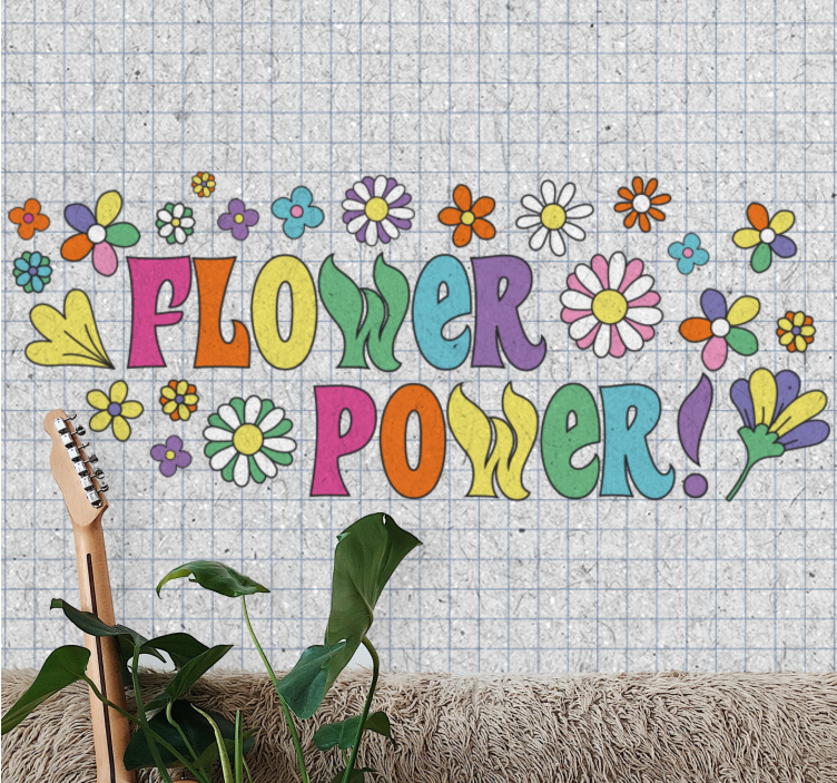 Papel mural flores diseño poder floral - TenVinilo