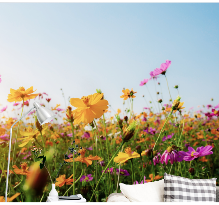 Papel mural flores flora colorida en floración - TenVinilo