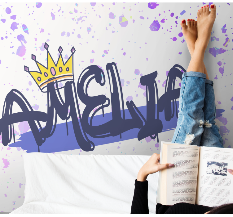 Papel mural frases formación de nombres personalizada - TenVinilo