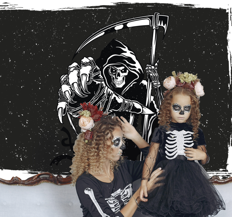 Papel mural halloween ilustración del segador - TenVinilo