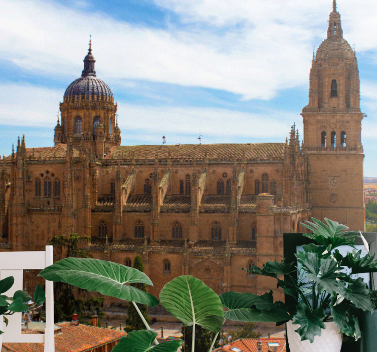 Papel mural madrid vista de la catedral histórica - TenVinilo