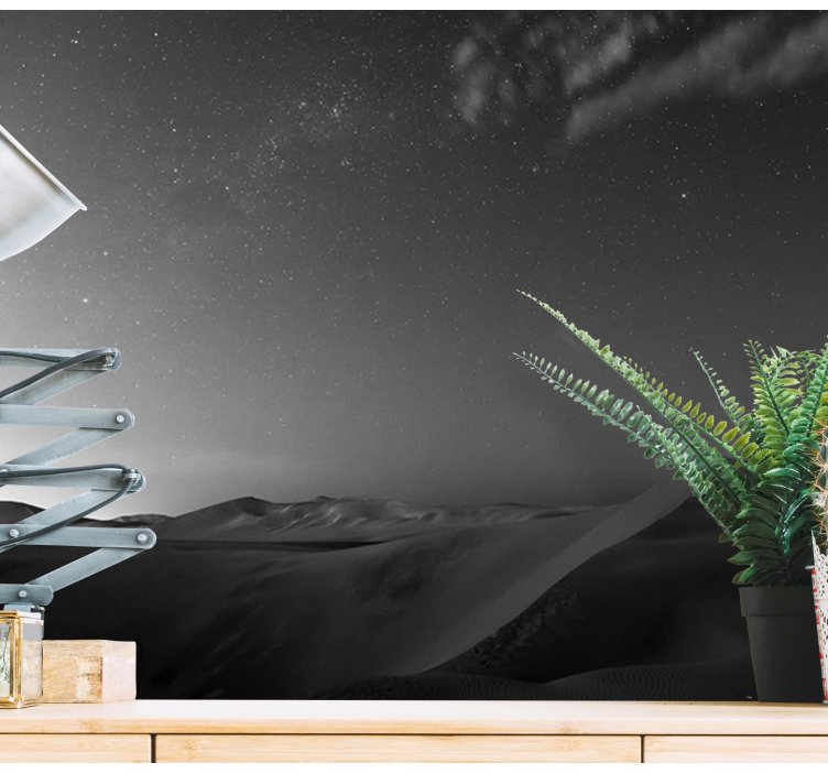 Papel mural montaña dunas del desierto nocturno - TenVinilo