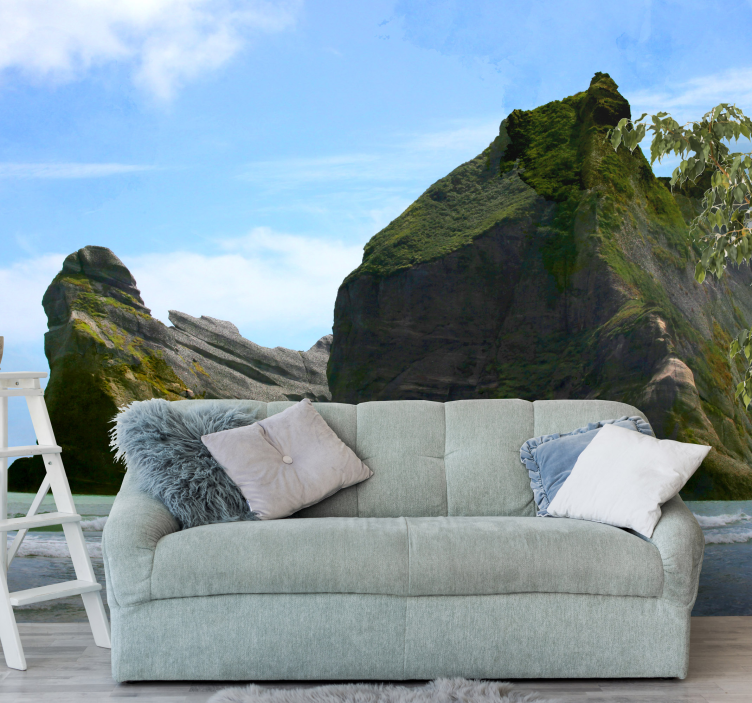 Papel mural montaña imponente vista de montaña - TenVinilo