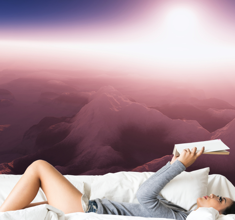 Papel mural montaña pico de montaña sereno - TenVinilo