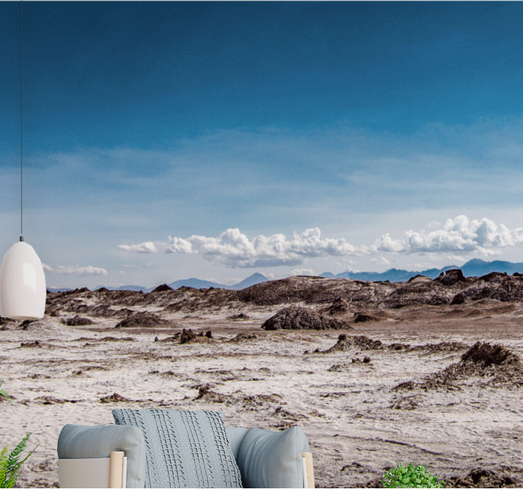 Papel mural montaña picos de terreno desplomado - TenVinilo