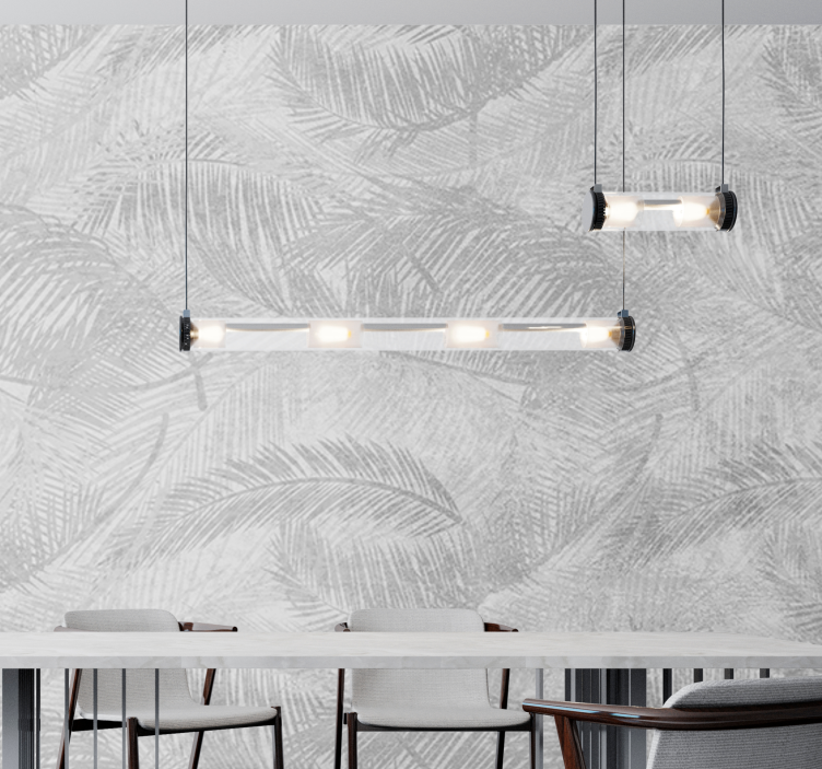 Papel mural naturaleza con elegantes patrones de hojas - TenVinilo