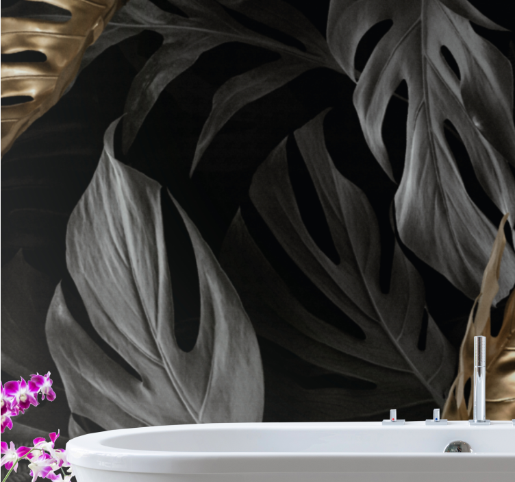 Papel mural naturaleza conceptos de hojas tropicales - TenVinilo