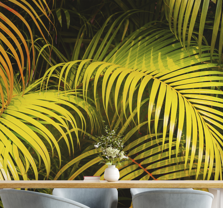 Papel mural naturaleza exhibición de vegetación exuberante - TenVinilo