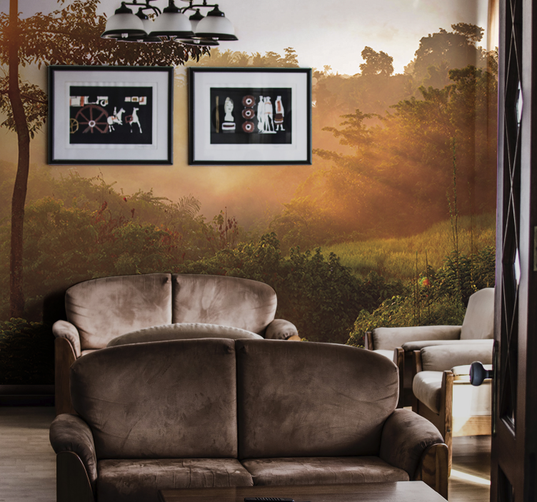 Papel mural naturaleza paisaje woodland tranquilo - TenVinilo