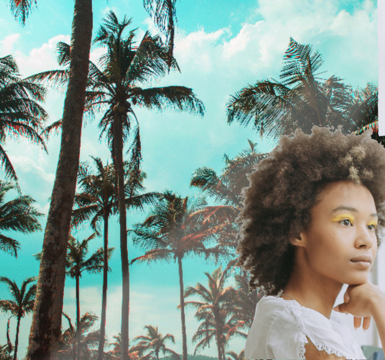 Papel mural naturaleza paraíso de palmeras - TenVinilo