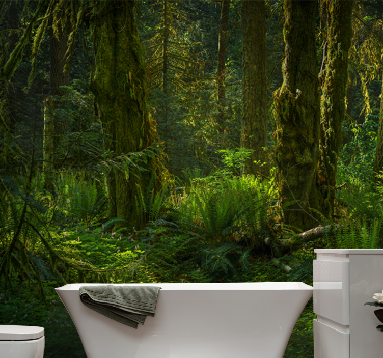 Papel mural naturaleza retiro en el bosque sereno - TenVinilo