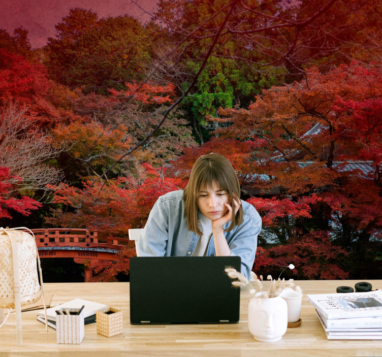 Papel mural naturaleza serenidad de otoño - TenVinilo