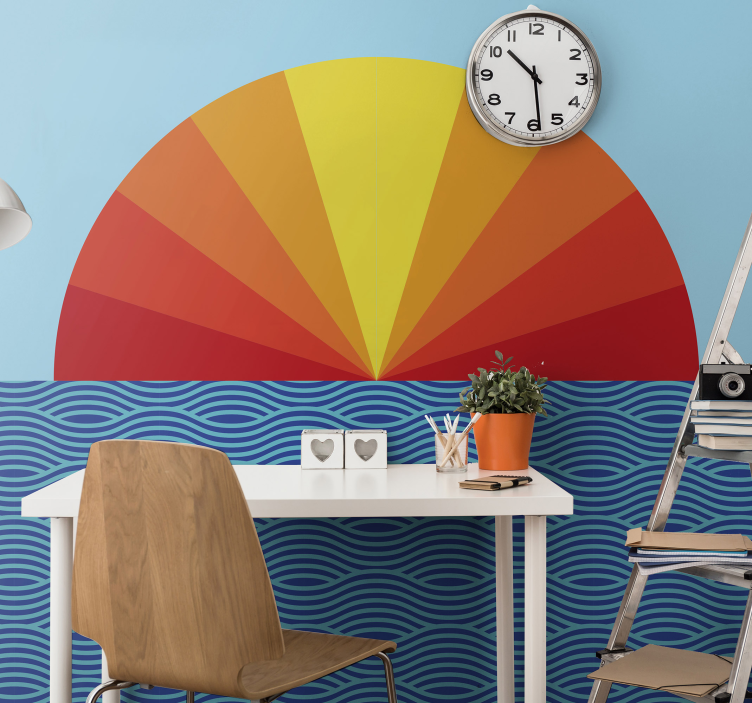 Papel mural paisajes diseño de horizonte radiante - TenVinilo