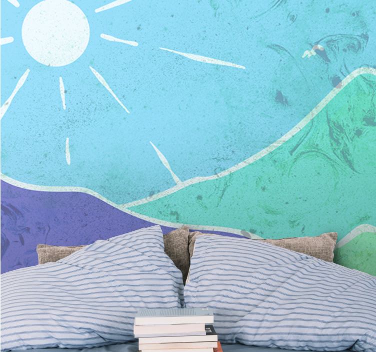 Papel mural paisajes escena de paisaje montañoso - TenVinilo