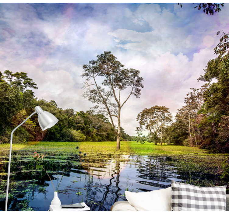 Papel mural paisajes escena natural tranquila - TenVinilo