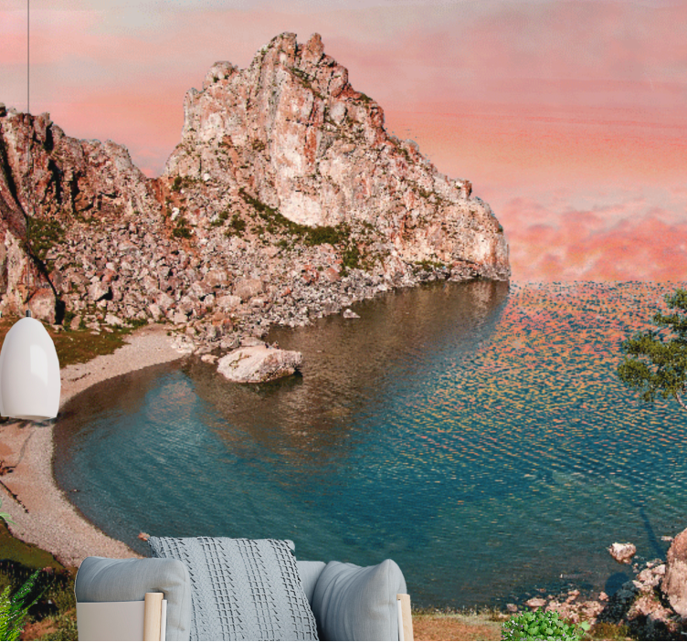 Papel mural paisajes perspectiva del océano tranquilo - TenVinilo