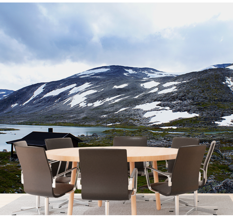 Papel mural paisajes retiro en el lago de montaña - TenVinilo