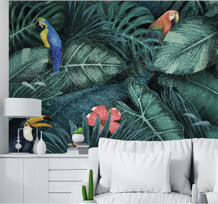 Papel mural selva exuberante paraíso tropical - TenVinilo