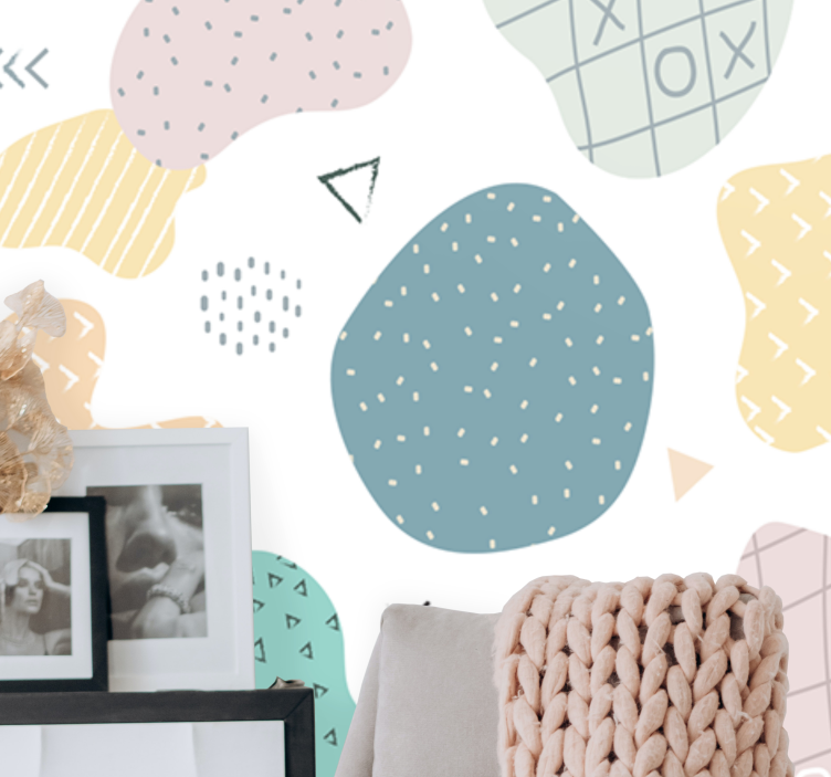 Papel mural textura formas abstractas - TenVinilo