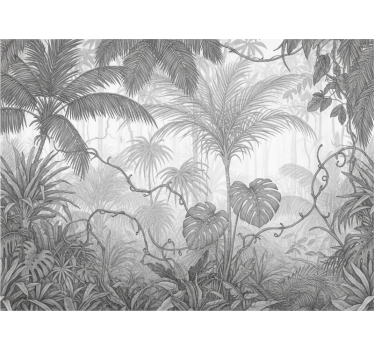 Papel mural selva paisaje danzón de nubes - TenVinilo
