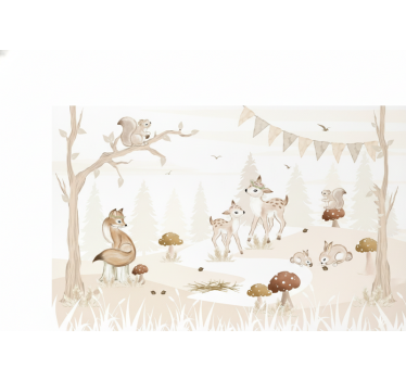 Papel mural bosque habitación infantil encantada - TenVinilo