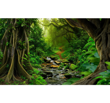 Papel mural bosque oasis del bosque tropical - TenVinilo