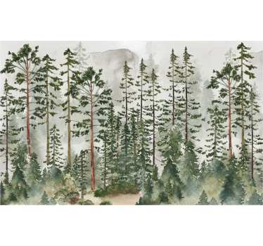 Papel mural bosque guardería del bosque - TenVinilo