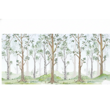 Papel mural bosque pastel brisa del bosque - TenVinilo