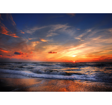 Fotomural paisaje atardecer en la playa - TenVinilo