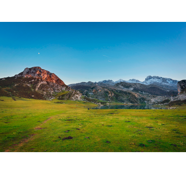 Fotomural de montañas Picos de Europa atardecer - TenVinilo