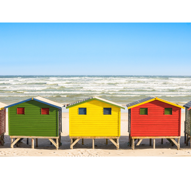 Mural de mar Beach huts - TenVinilo