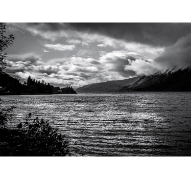 Mural lago Ness en el amanecer - TenVinilo