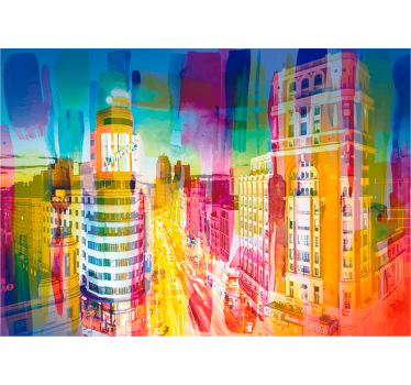 Murales Madrid Gran Vía pintada - TenVinilo