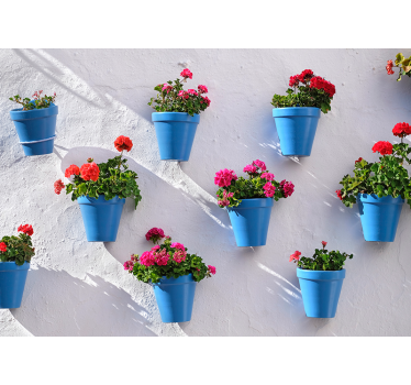 Fotomural de flores patio andaluz con flores - TenVinilo