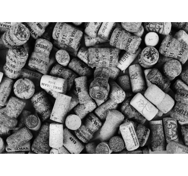 Foto mural 3d Corchos de vino b & w - TenVinilo