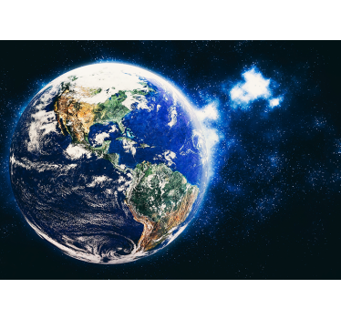 Papel mural espacio vista planetaria desde la órbita - TenVinilo