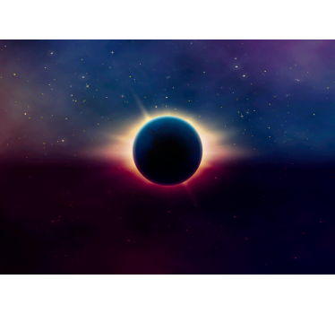 Papel mural espacio presencia de eclipse - TenVinilo