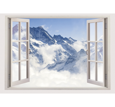 Papel mural montaña paisaje montañoso impresionante - TenVinilo