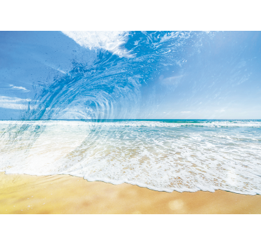 Papel mural mar salpicadura de olas oceánicas - TenVinilo