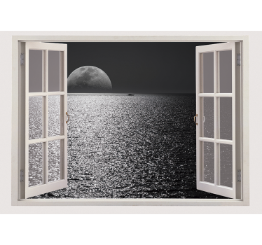 Papel mural naturaleza reflejo de la luna en el océano - TenVinilo