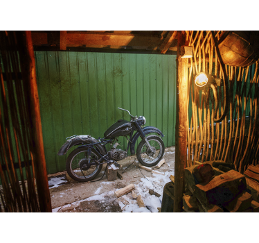 Fotomural de motos Taller vintage - TenVinilo