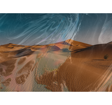 Mural desierto paisaje de arenas doradas - TenVinilo