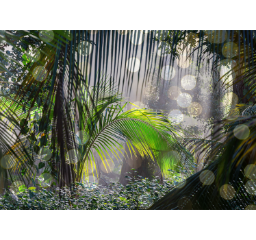 Papel mural selva escena de vegetación exuberante - TenVinilo