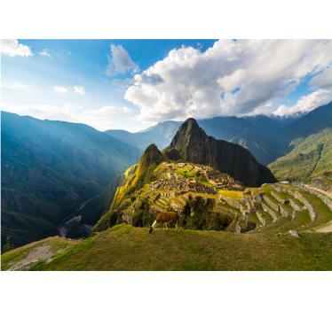 Papel mural paisajes machu picchu panorama - TenVinilo
