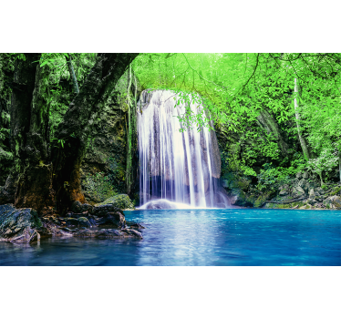 Papel mural naturaleza tranquilo paisaje de cascada - TenVinilo