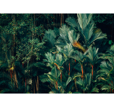 Papel mural naturaleza hojas de palma exóticas - TenVinilo